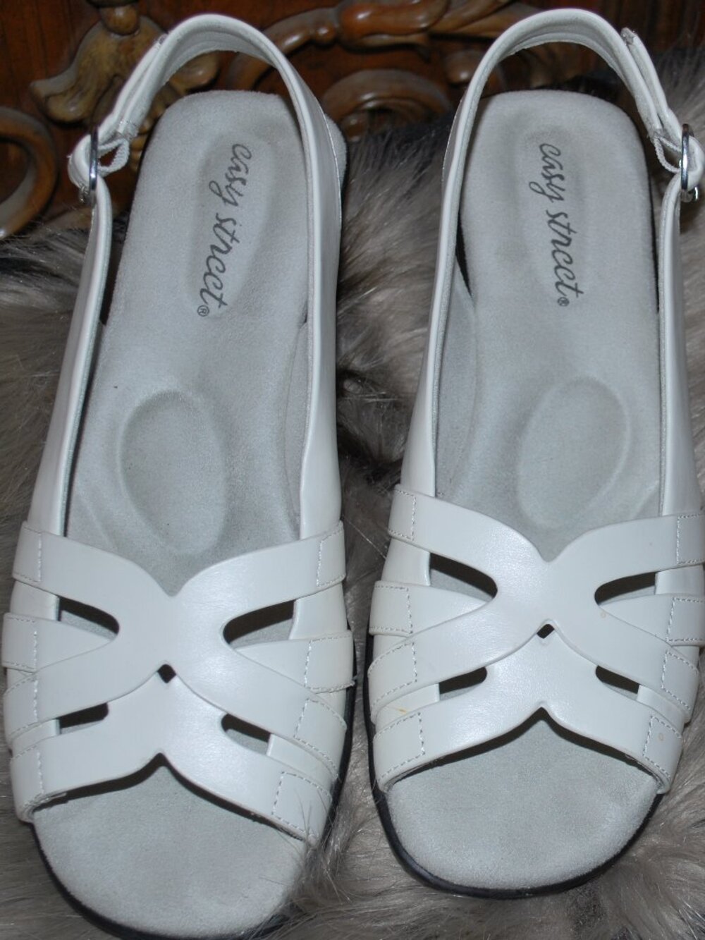 Easy Street White Sandals